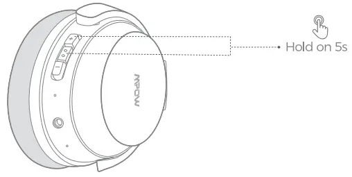 MPOW BH427A H12 IPO ANC Wireless Headphones - clear pairing record