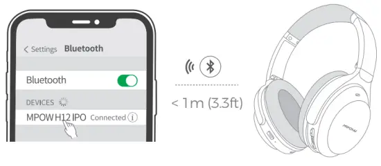 MPOW BH427A H12 IPO ANC Wireless Headphones - pair 1