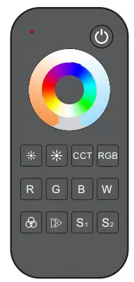 LEDYI Lighting RT5 Touch Wheel RF Remote Controller - Key function
