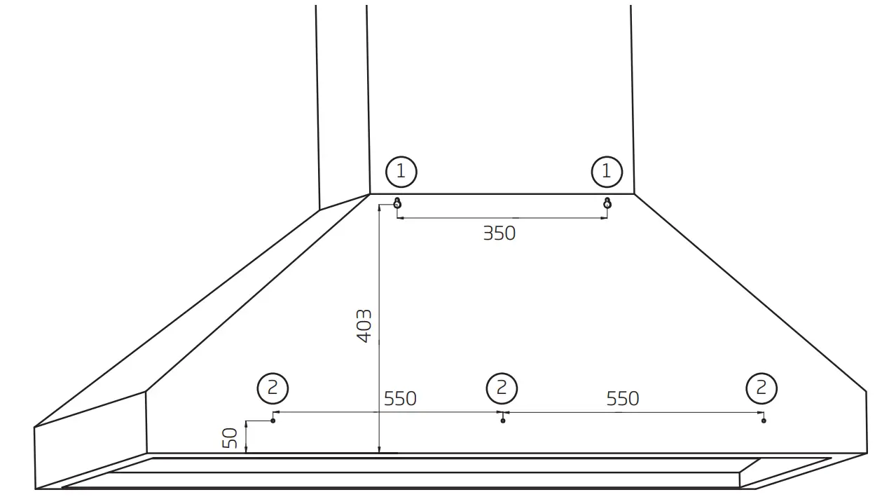 schweigen CL8815S Silent BBQ Rangehood 1500mm - Mount