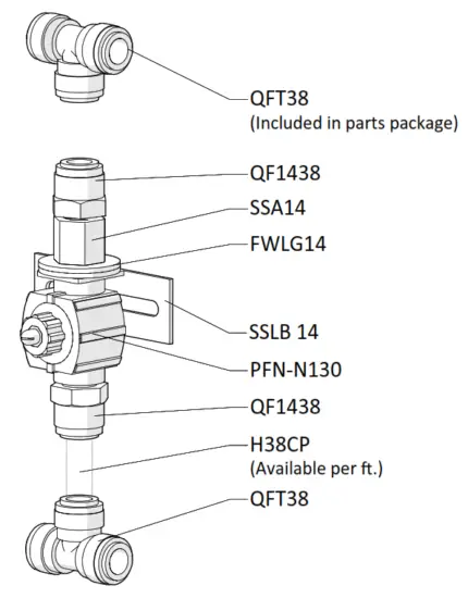 FOAMit FG NA 26SS Wall Mounted Fog System - NOZZLE