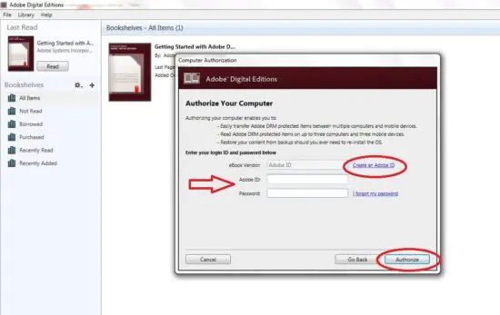 DENVER EBO 625 E Book Reader - Adobe Digital Editions 3