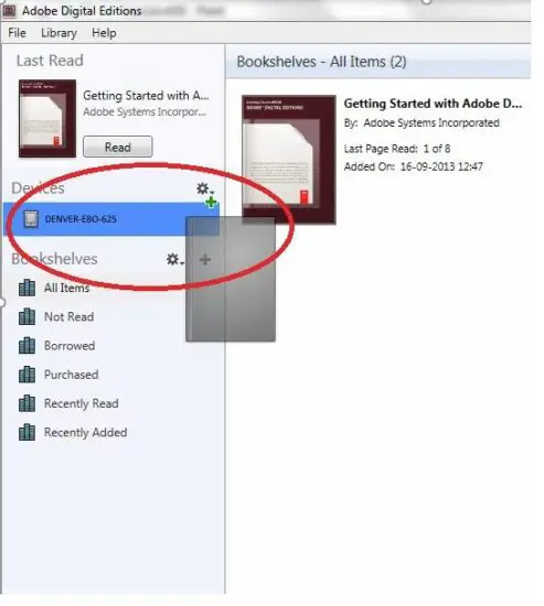 DENVER EBO 625 E Book Reader - Adobe Digital Editions 6