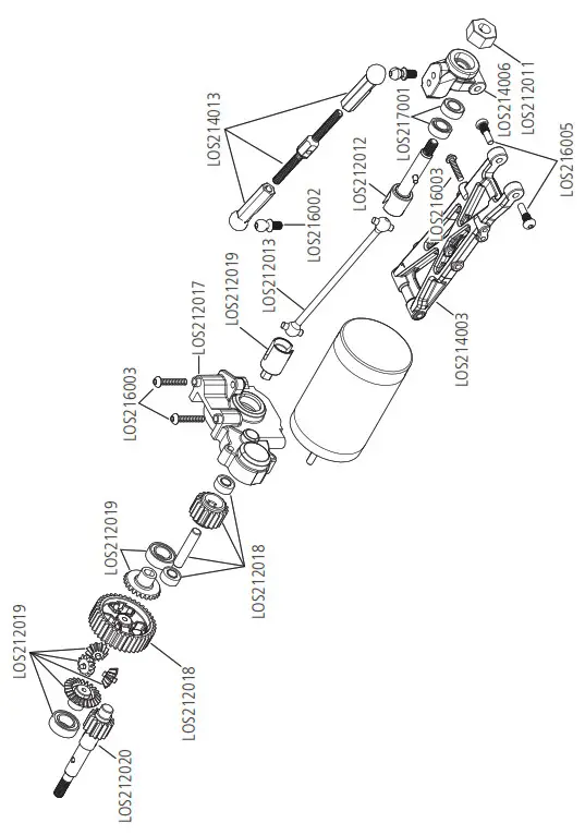Losi LOS01015T1 Stadium RC Truck Instruction - EXPLODED VIEW 3