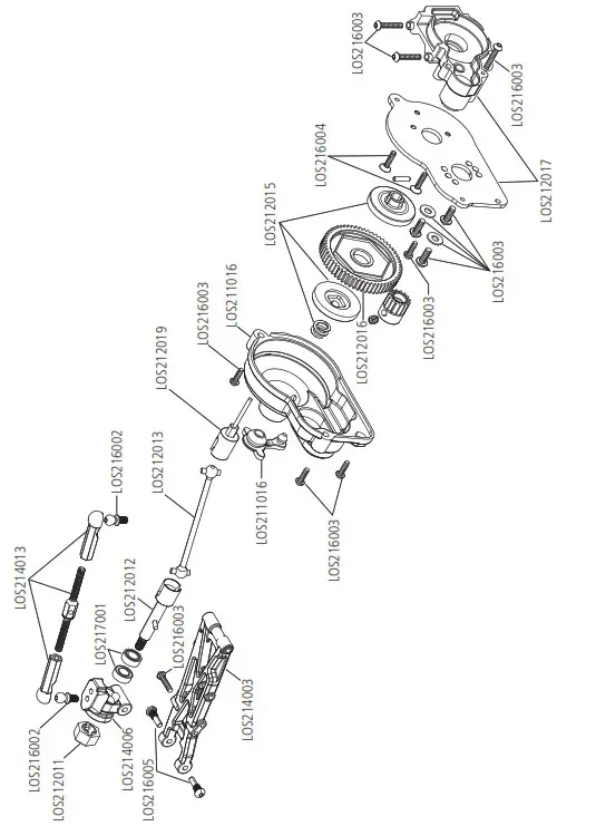 Losi LOS01015T1 Stadium RC Truck Instruction - EXPLODED VIEW 4