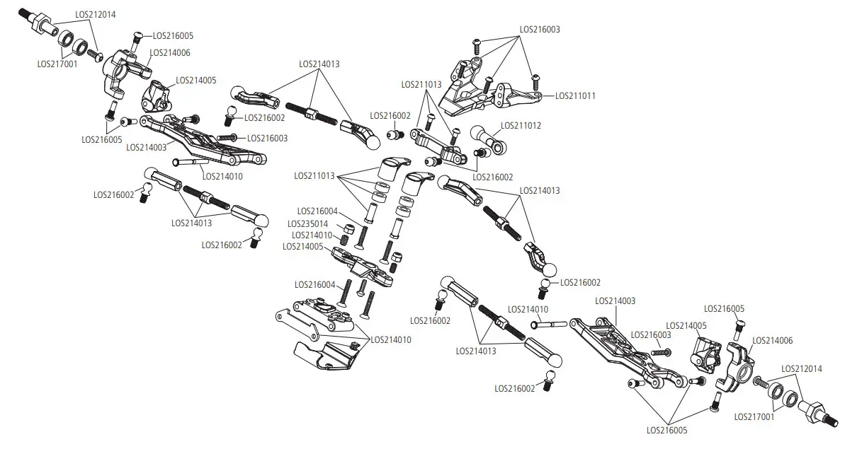 Losi LOS01015T1 Stadium RC Truck Instruction - EXPLODED VIEW 5