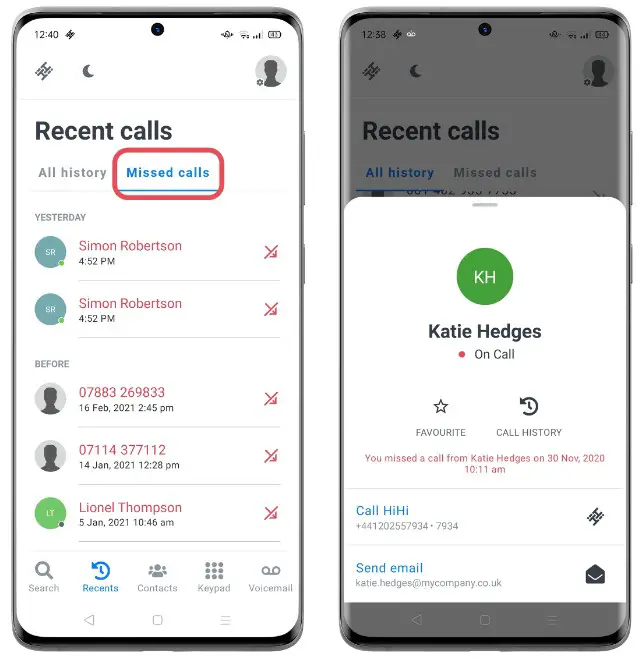 HIHI Connect 2 App - Answering Calls 2