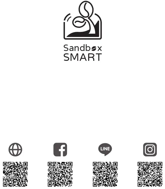 Sandbox Logo and Social Media QR Code