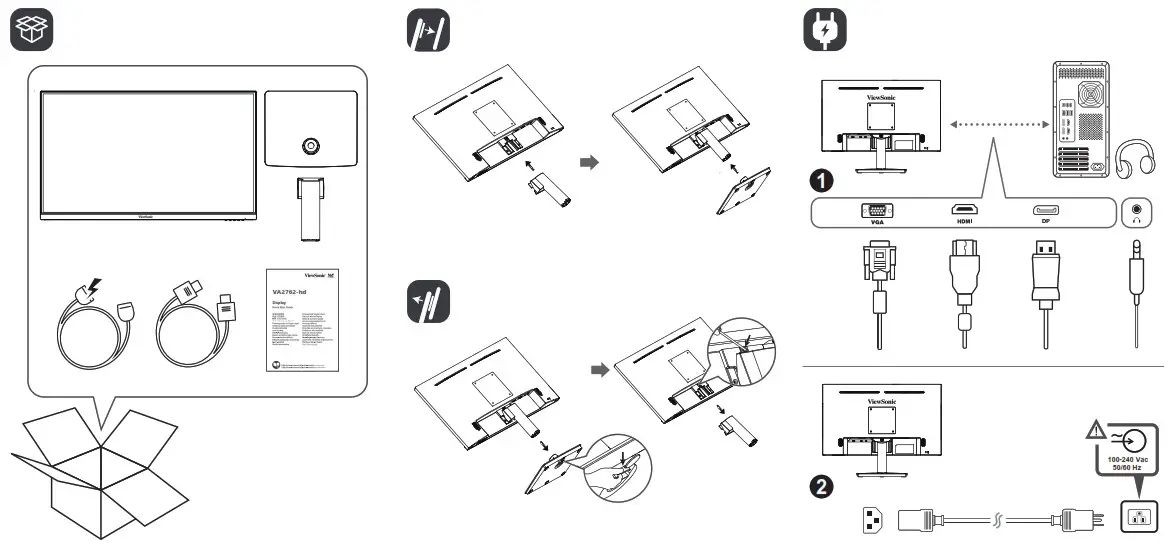 ViewSonic VA2762 HD 27 Inch IPS Monitor Featuring HDMI - overview