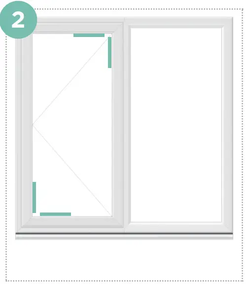 261JK Top Opening Double Glazed Casement White uPVC Window - Fig 10