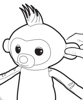 FingeRLings HUGS Baby Monkey Pet -