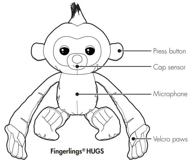 FingeRLings HUGS Baby Monkey Pet - Fingerlings® HUGS
