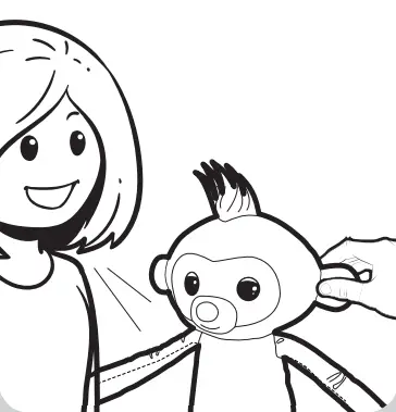 FingeRLings HUGS Baby Monkey Pet - MONKEY HEAR, MONKEY SAY