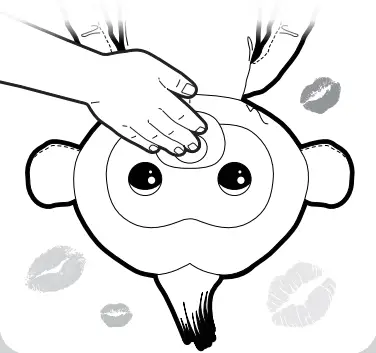 FingeRLings HUGS Baby Monkey Pet - RASPBERRY KISS