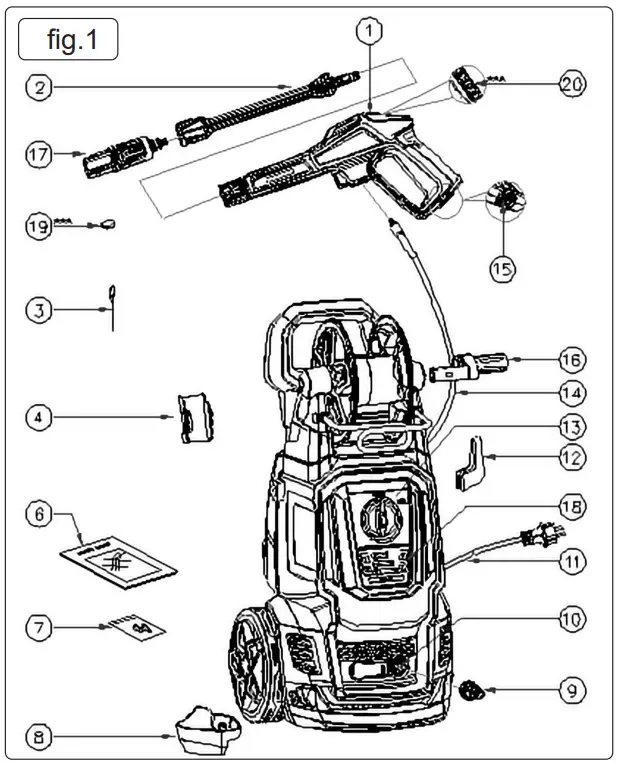 SEALEY PW2400 170 BAR PRESSURE WASHER - fig 1