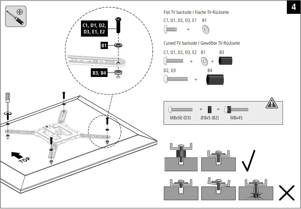 hama-00-118086-TV-Ceiling-Bracket-FIG-7