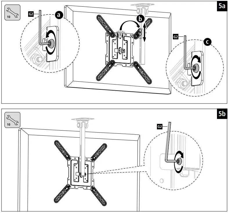 hama-00-118086-TV-Ceiling-Bracket-FIG-8