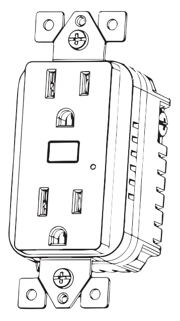enbrighten ZWA1003 Z Wave In Wall Tamper Resistant Smart Outlet