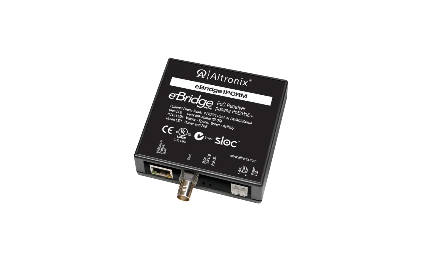 Altronix Ebridge1pcrm Ip And Poe+ Over Coax Receiver Installation Guide