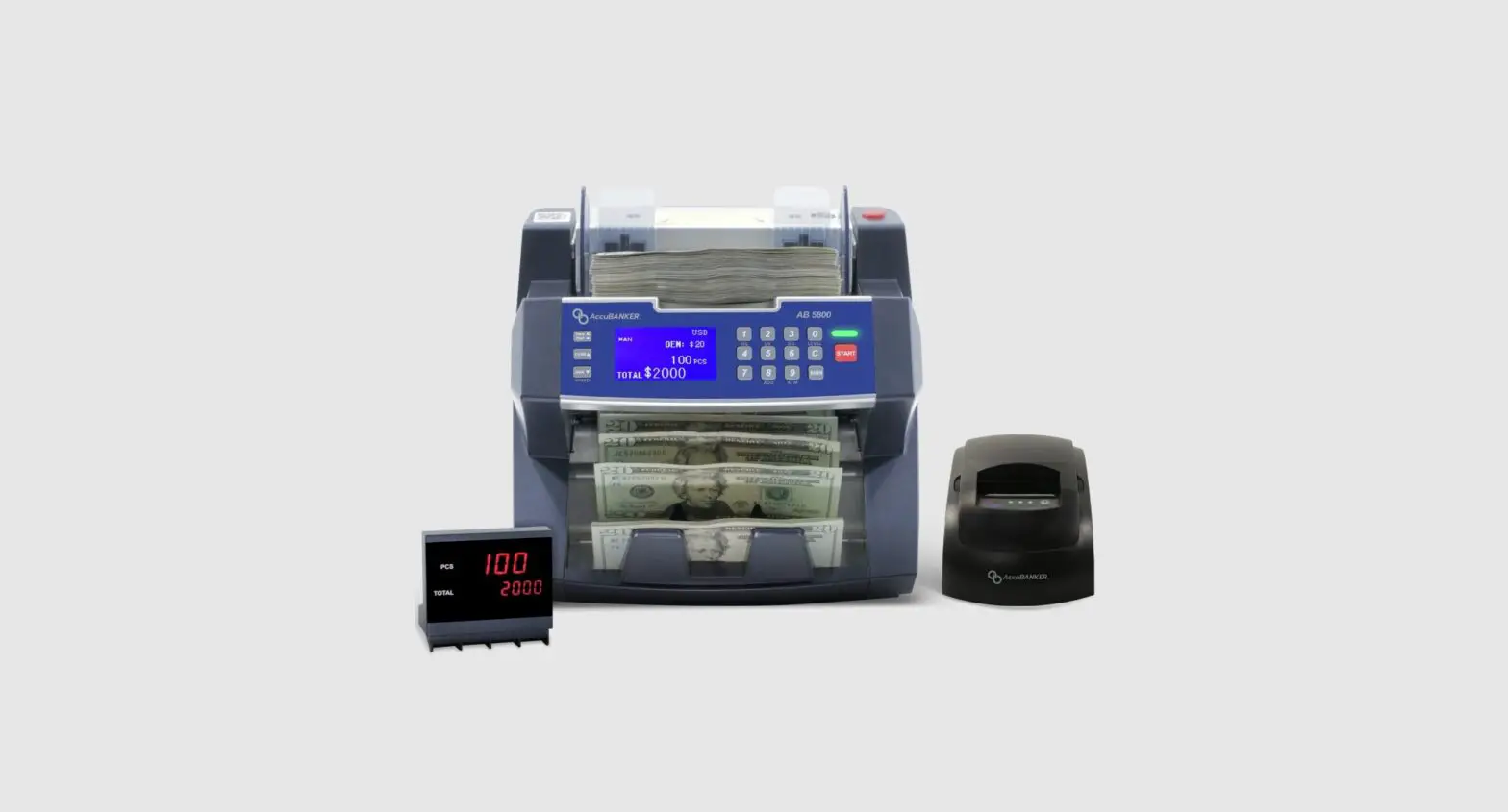 Accubanker Ab5800 Bank Grade Bill Counter With Batch Value User Guide
