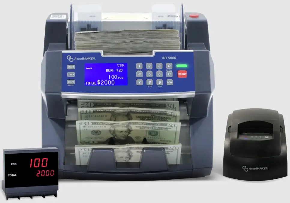 AccuBANKER AB5800 Bank Grade Bill Counter with Batch Value