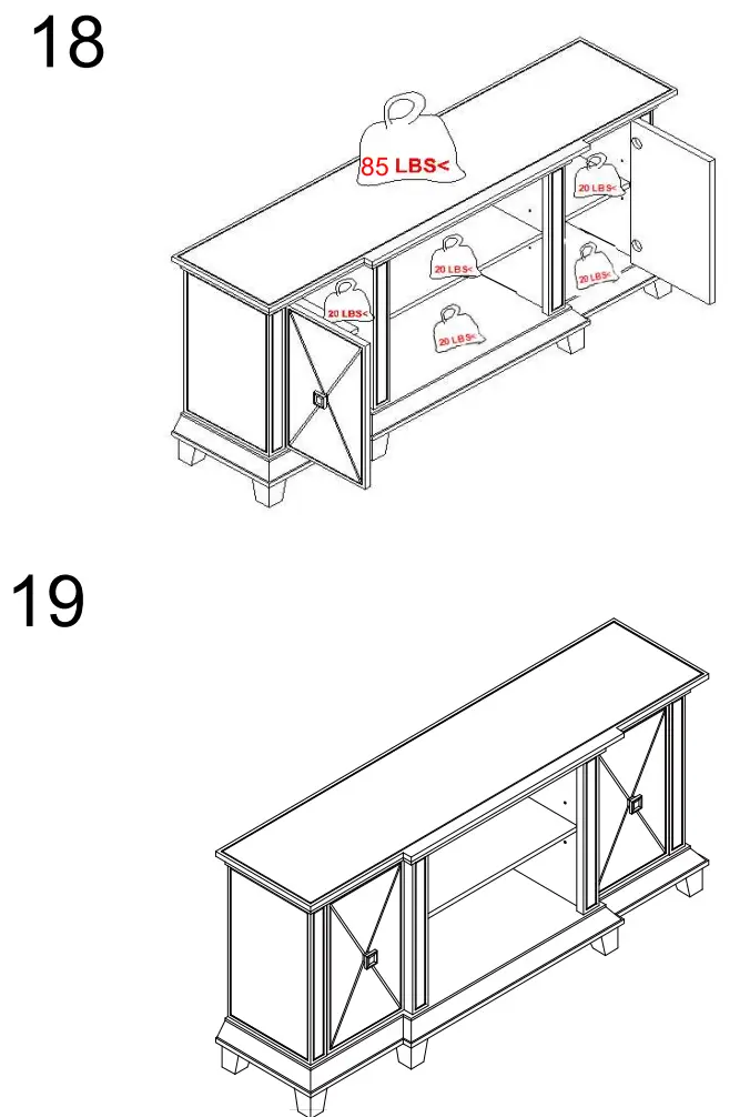 SEI FURNITURE HD071930 Toppington Gold Mirrored Media Console FIG 1