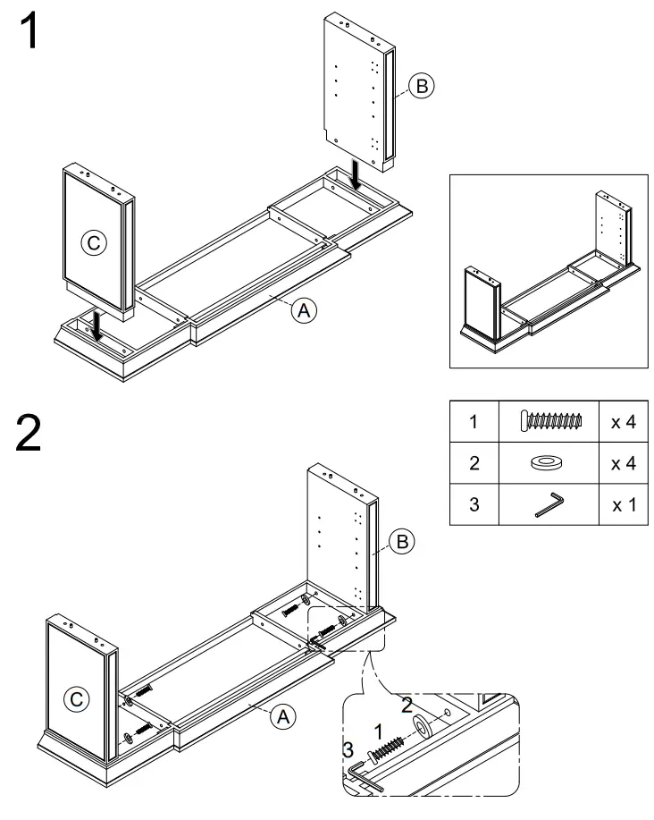 SEI FURNITURE HD071930 Toppington Gold Mirrored Media Console FIG 10