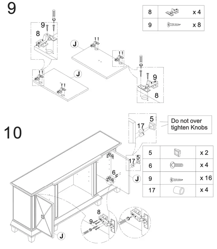 SEI FURNITURE HD071930 Toppington Gold Mirrored Media Console FIG 6