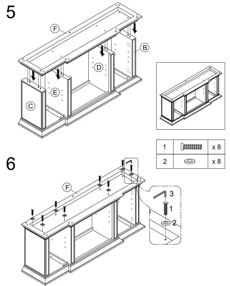 SEI FURNITURE HD071930 Toppington Gold Mirrored Media Console FIG 8