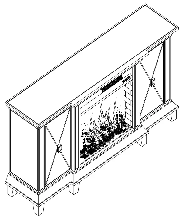 SEI FURNITURE HD071930 Toppington Gold Mirrored Media Console