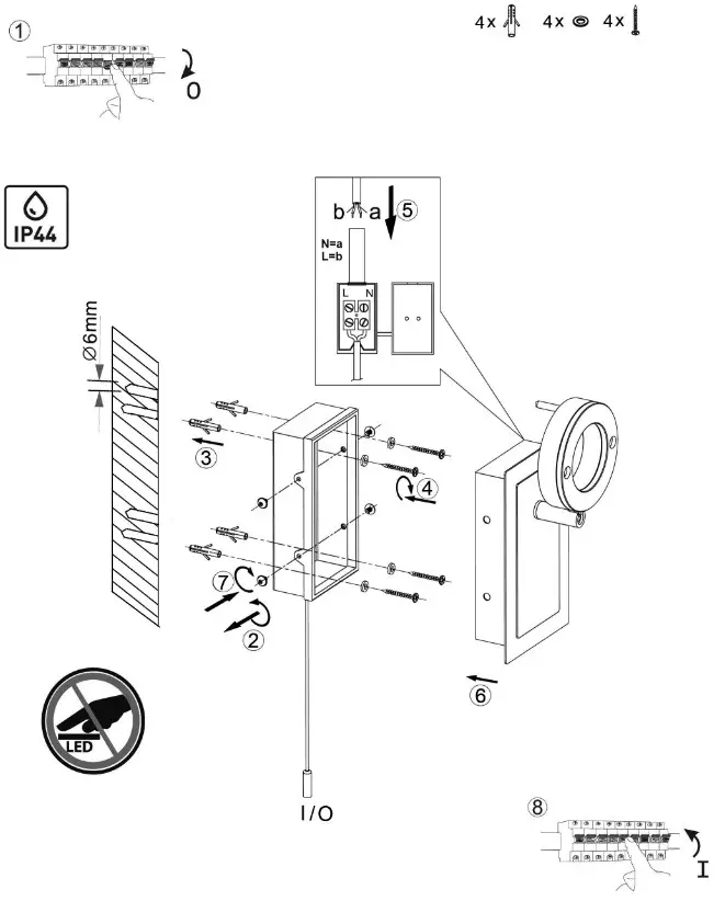 Paul Neuhaus 826893 LED Wall Light - 1