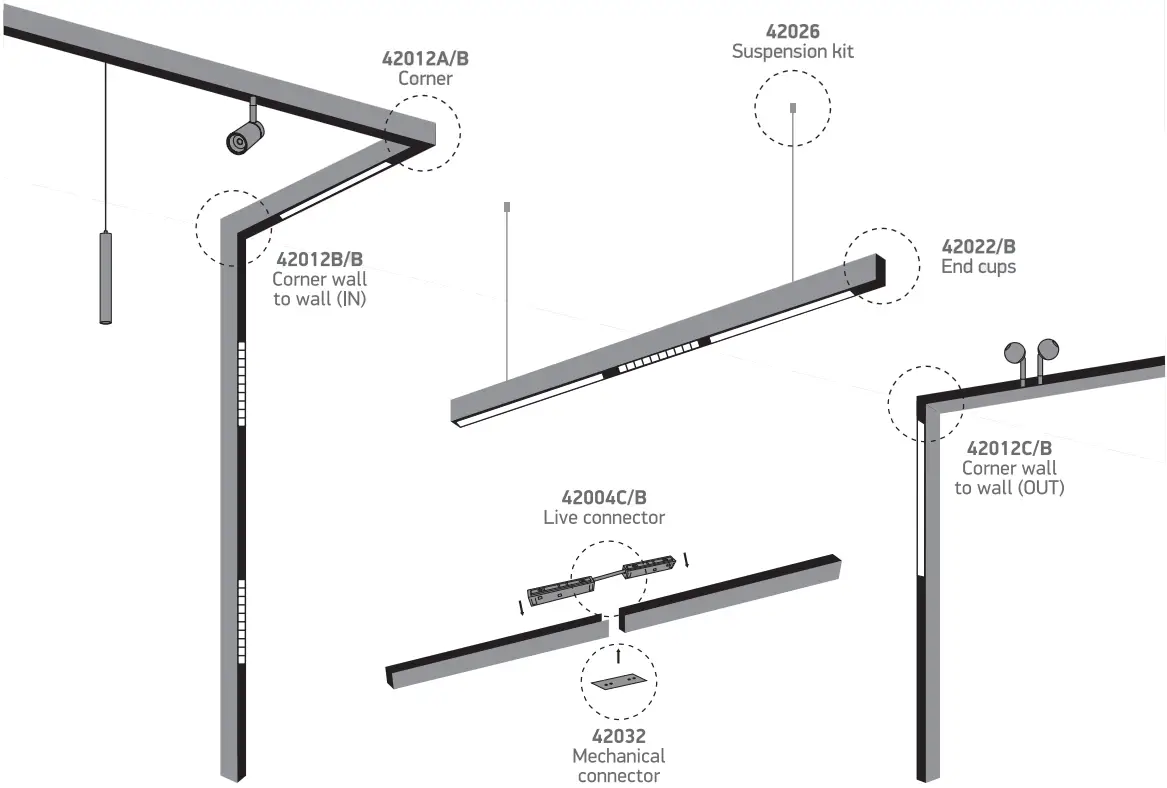 One LIGHT 42001 42002 Pendant Light Warm - Fig 2