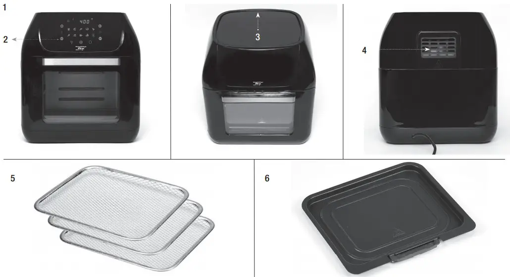 PowerAirFryer Pro TXG-KE10L XLT Air Fryer - Accessories