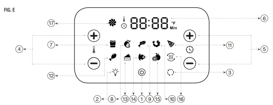 PowerAirFryer Pro TXG-KE10L XLT Air Fryer - Control Panel