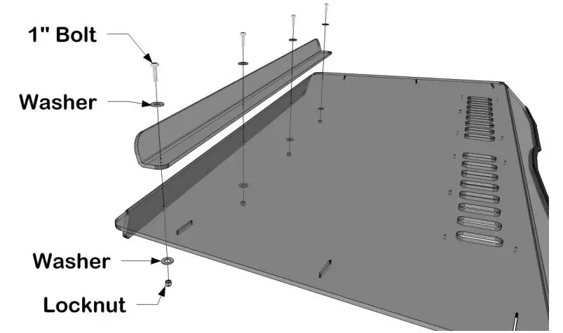 FALCON RIDGE JD-550-WD05 John Deere XUV 550 550-S4 Aero-Vent Polycarbonate Windshield - Figure 4
