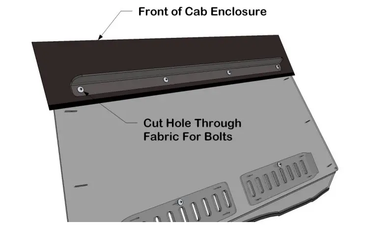 FALCON RIDGE JD-550-WD05 John Deere XUV 550 550-S4 Aero-Vent Polycarbonate Windshield - Figure 5