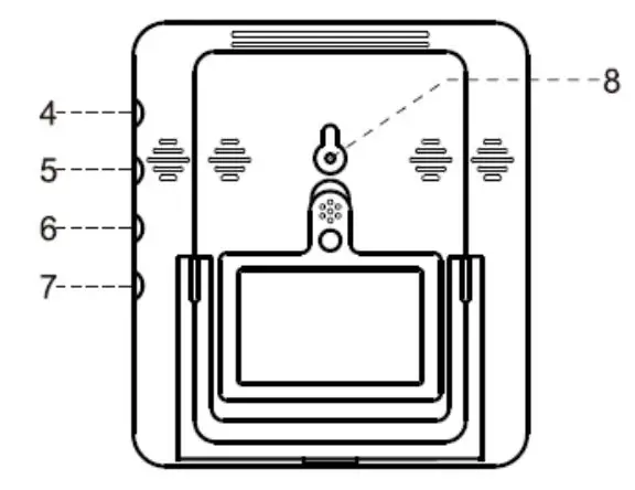 PCE-HT 114 Temperature and Humidity Data Logger - Backside