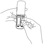 Philips Roku TV 4764 , 4664 series - Place batteries in remote