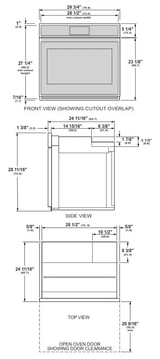 MONOGRAM ZTSX1DSSNSS 30 Inch Built In Single Oven - fig 1