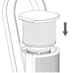 electriQ IQ-PURECOOLUVW Bladeless -Insert the new