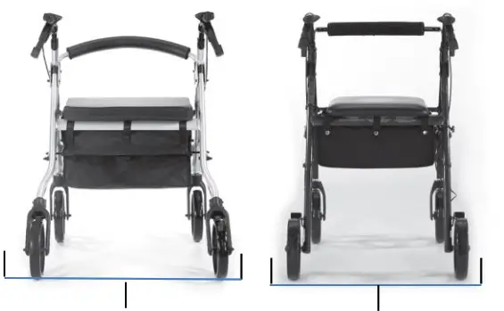 Comodita Spazio Special Extra Wide Rolling Walker with Orthopedic Seat - fig1