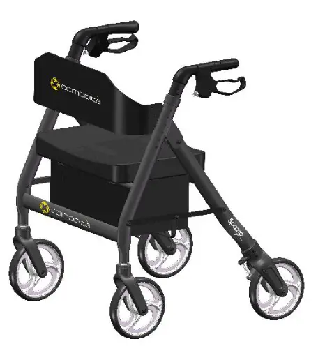 Comodita Spazio Special Extra Wide Rolling Walker with Orthopedic Seat - fig2