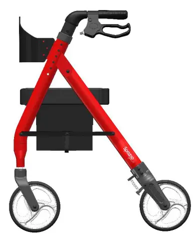 Comodita Spazio Special Extra Wide Rolling Walker with Orthopedic Seat