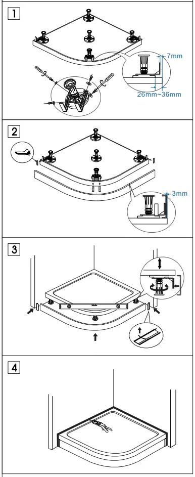 BERNSTEIN-80X80-Shower-Tray-FIG 1