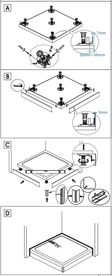 BERNSTEIN-80X80-Shower-Tray-FIG 2