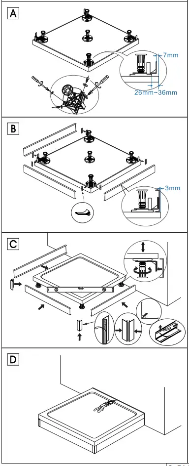 BERNSTEIN-80X80-Shower-Tray-FIG 4