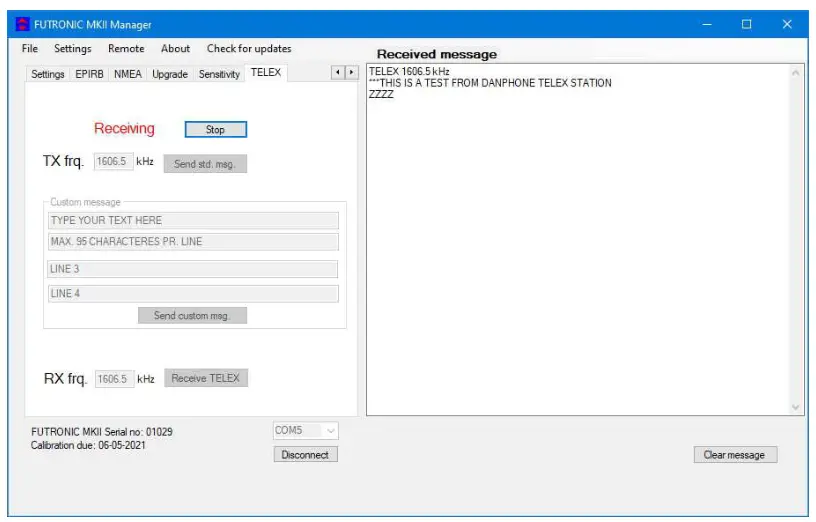 DANPHONE Futronic MKII Manager - fig 14