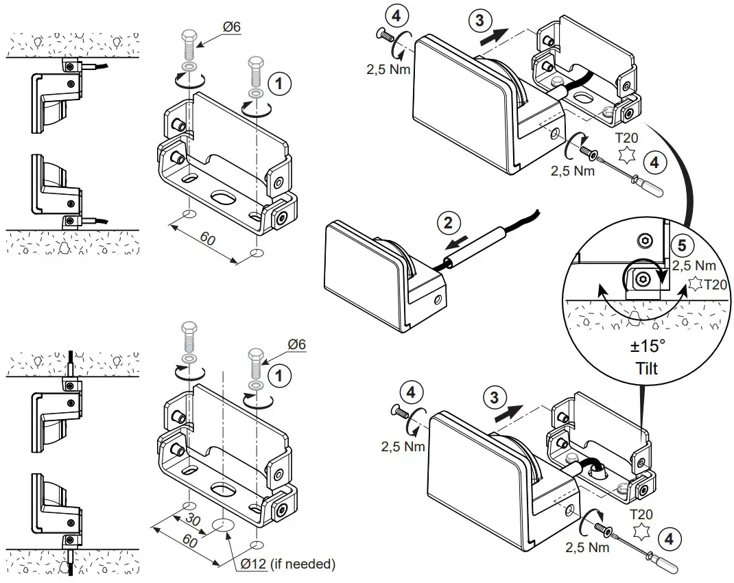 THORN RAA S 1L35 830 HFX RB 6K MSF ANT Wall Mounting Interface - FIGURE 4