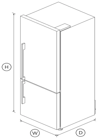 FISHER PAYKEL E402BRXFD4 Freestanding Refrigerator Freezer - fig