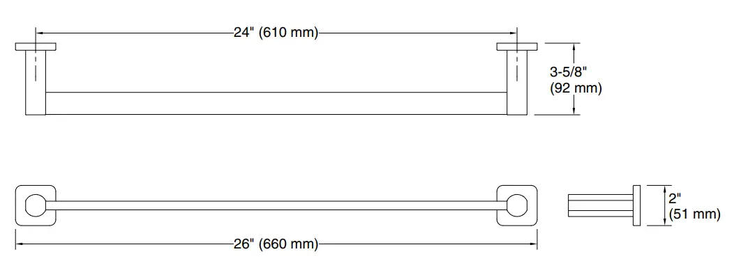 KOHLER-23525-Parallel-24-Inch-Towel-Bar-fig-1
